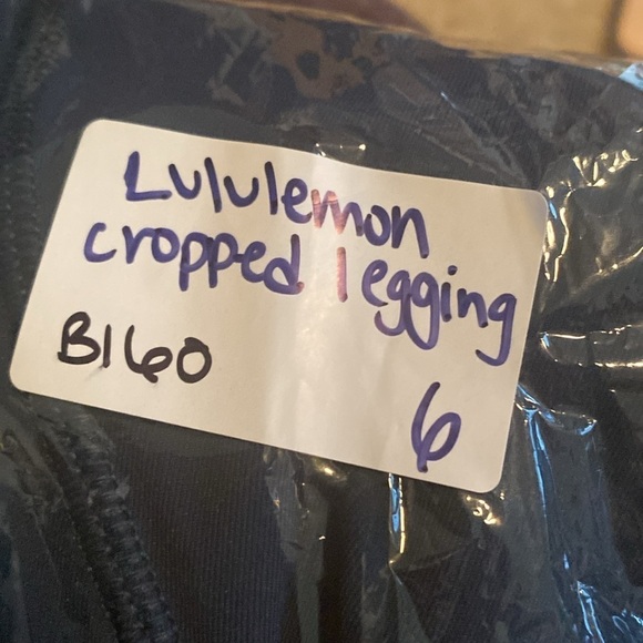 Lululemon Train Times Crop 17" Inseam Legging Nocturnal Teal Blue High Rise Sz 6 - Picture 10 of 10